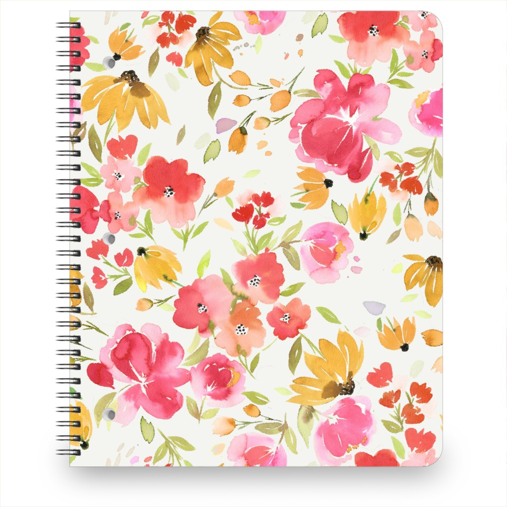 Smells Like Spring Notebook, 8.5x11, Pink