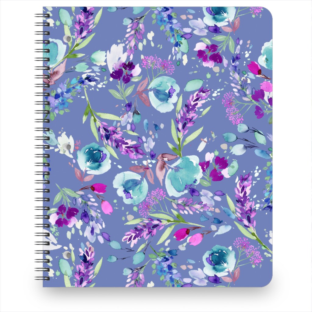 Lavender Bunches - Purple Notebook, 8.5x11, Purple