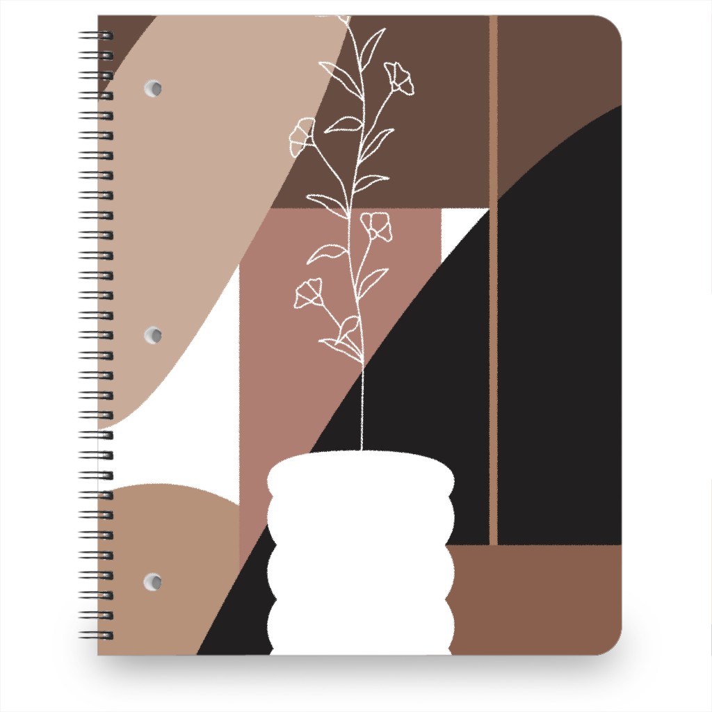 Botanical Abstract Shapes - Neutral Notebook, 8.5x11, Beige
