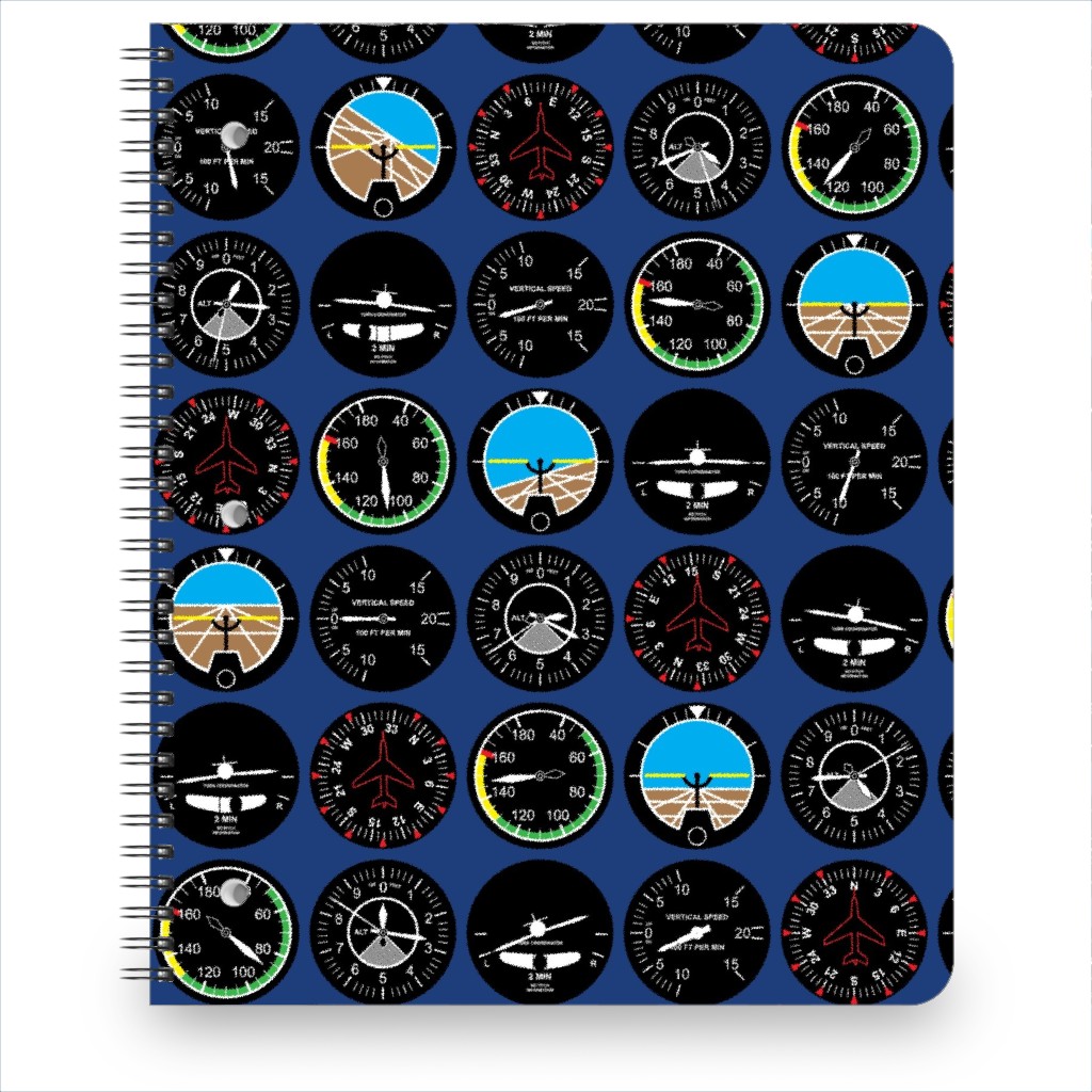 Flight Deck Notebook, 8.5x11, Blue, Blueberry