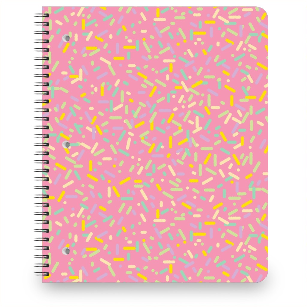Sprinkles - Pink Notebook, 8.5x11, Pink, Bright Pink
