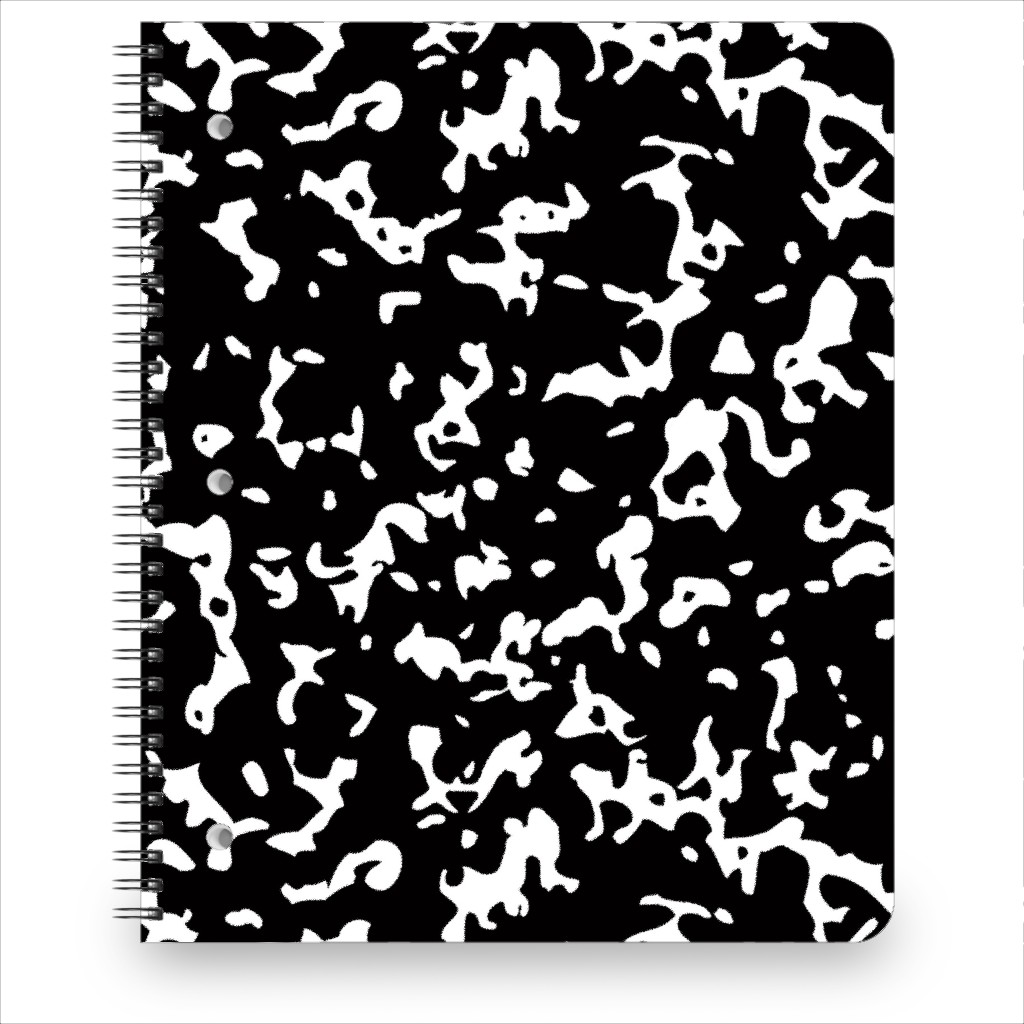 Composition Notebook - Black & White Notebook, 8.5x11, Black