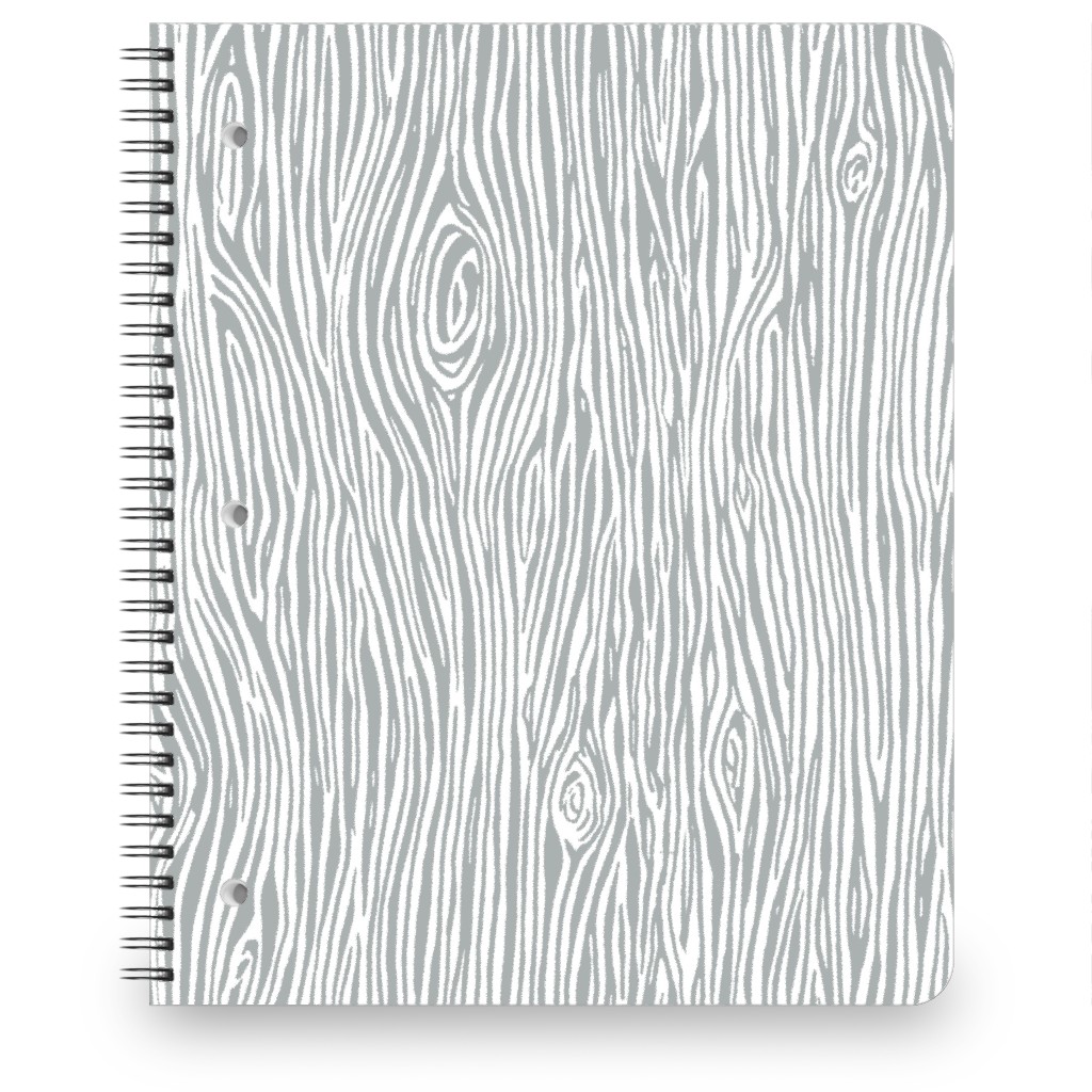 Woodgrain - Gray Notebook, 8.5x11, Gray