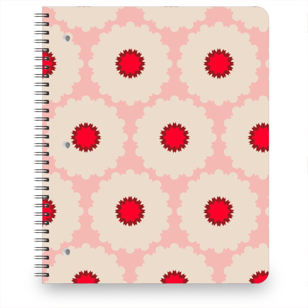 Eva Pop - Pink and Red Notebook, 8.5x11, Pink, Bright Pink
