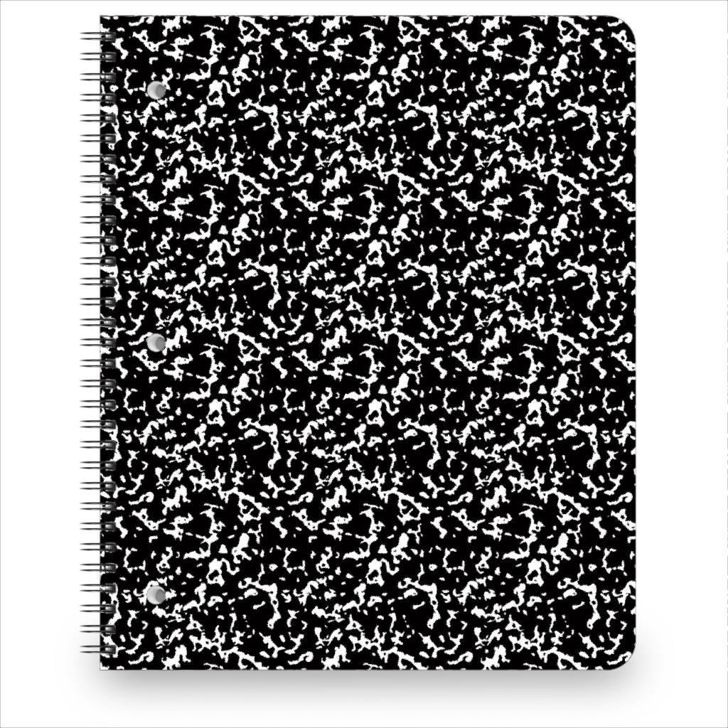 Composition Notebook - Black and White Notebook, 8.5x11, Black, Black