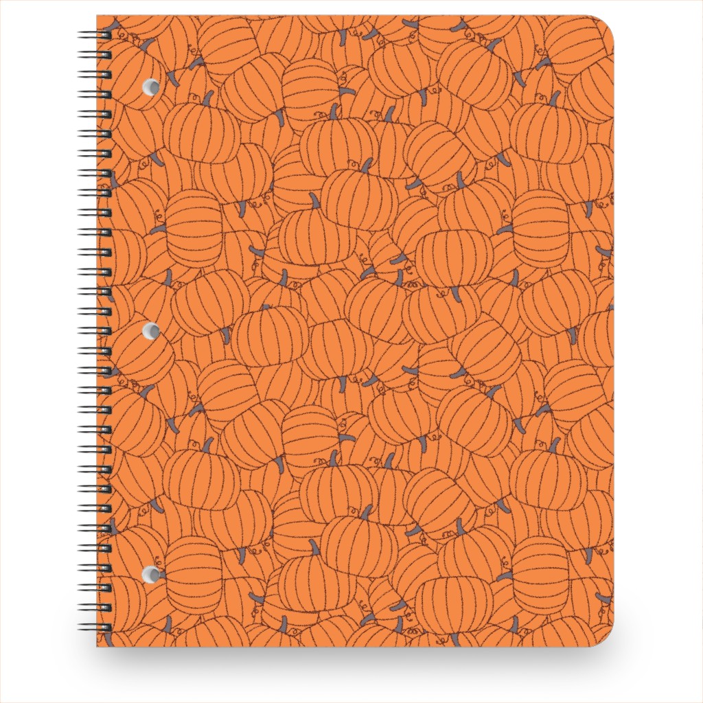 Squashed Squash Notebook, 8.5x11, Orange, Orange
