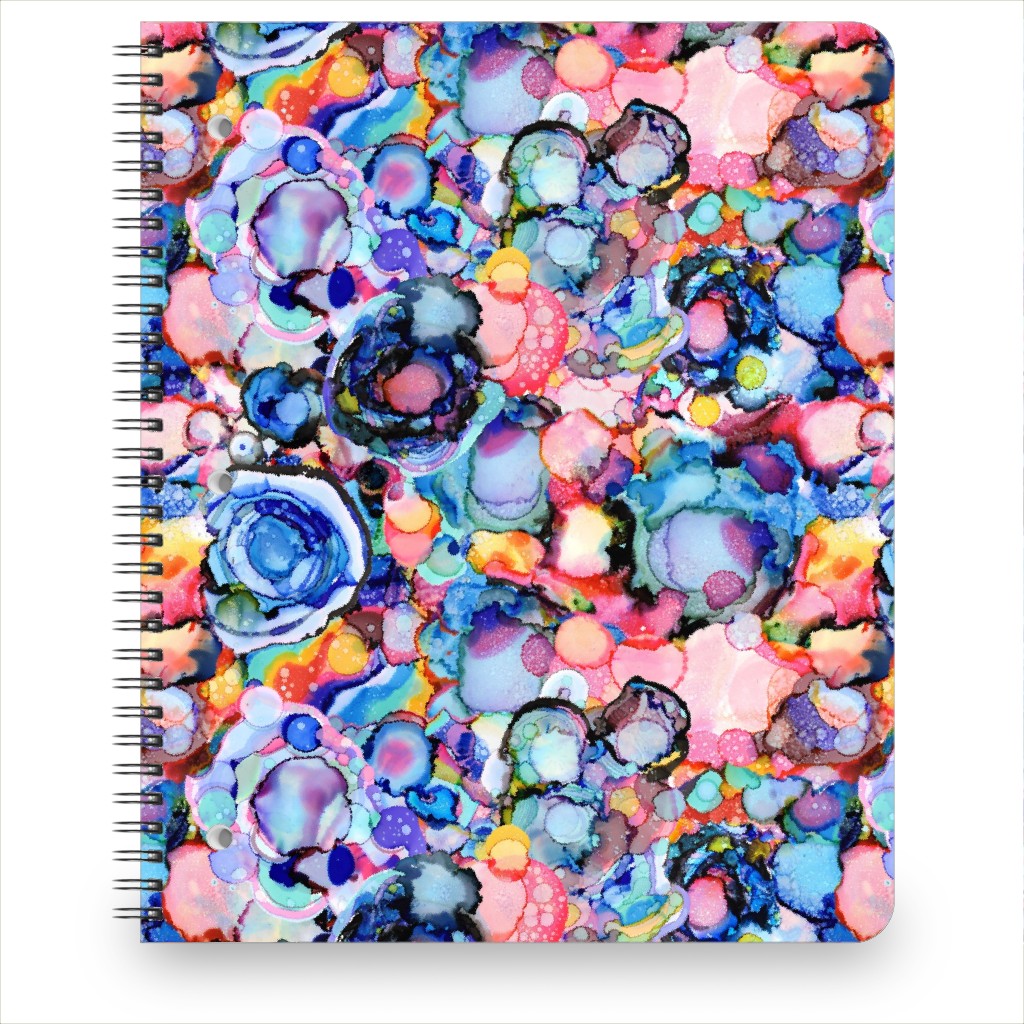 Rainbow Ink Abstract - Multi Notebook, 8.5x11, Multicolor