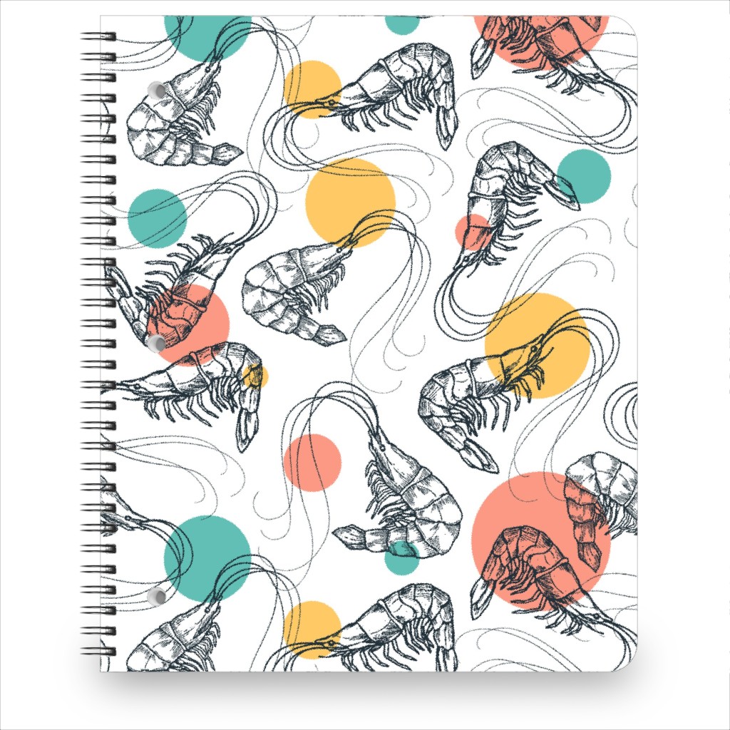 Fun Shrimp - Multi Notebook, 8.5x11, Multicolor