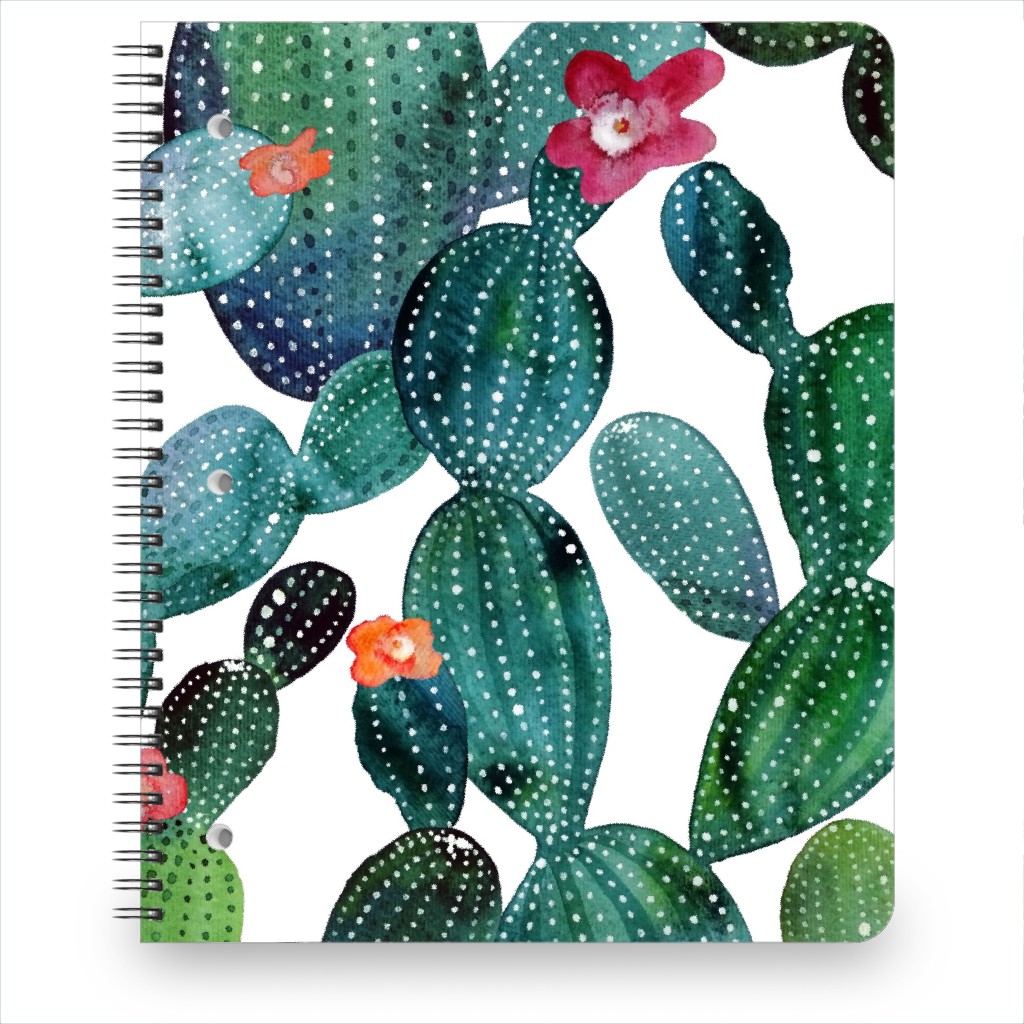 Cactuses - Green Notebook, 8.5x11, Green, Classic Green
