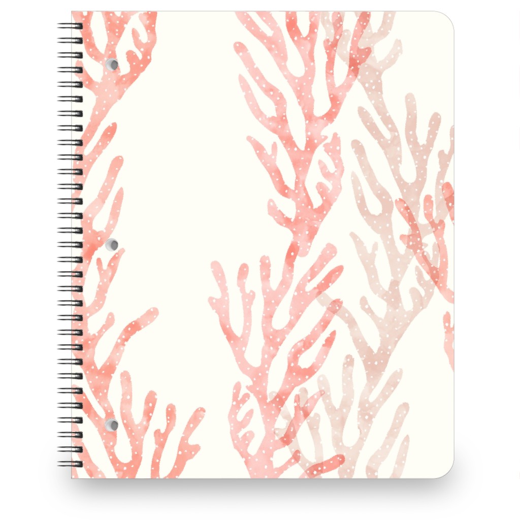 Coral Mermaid Notebook, 8.5x11, Pink