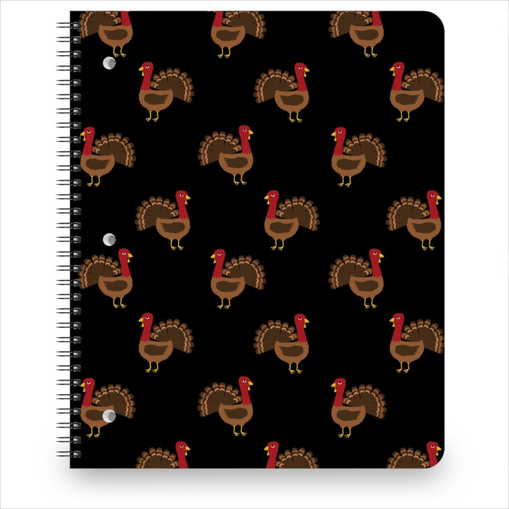 Turkey Toss Notebook, 8.5x11, Black, Rich Black