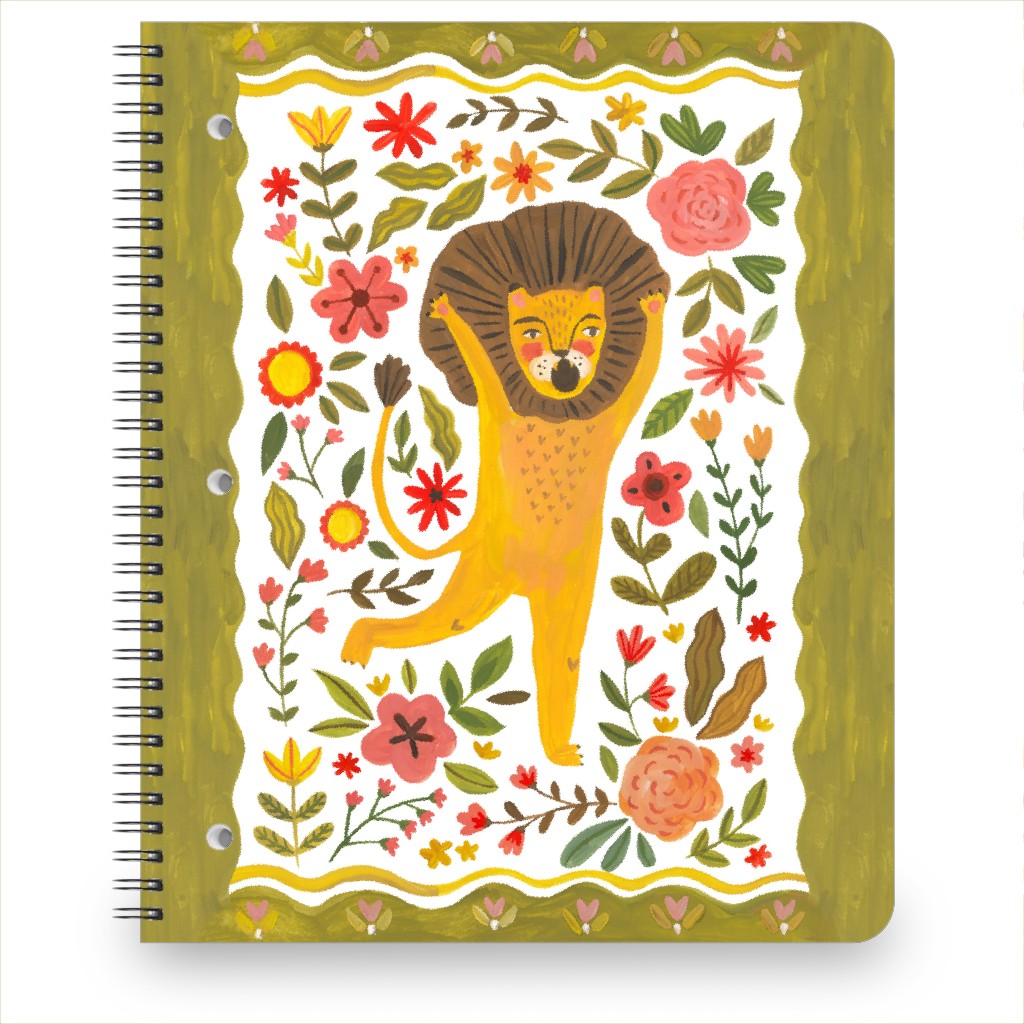 Emotional Lion - Multi Notebook, 8.5x11, Multicolor