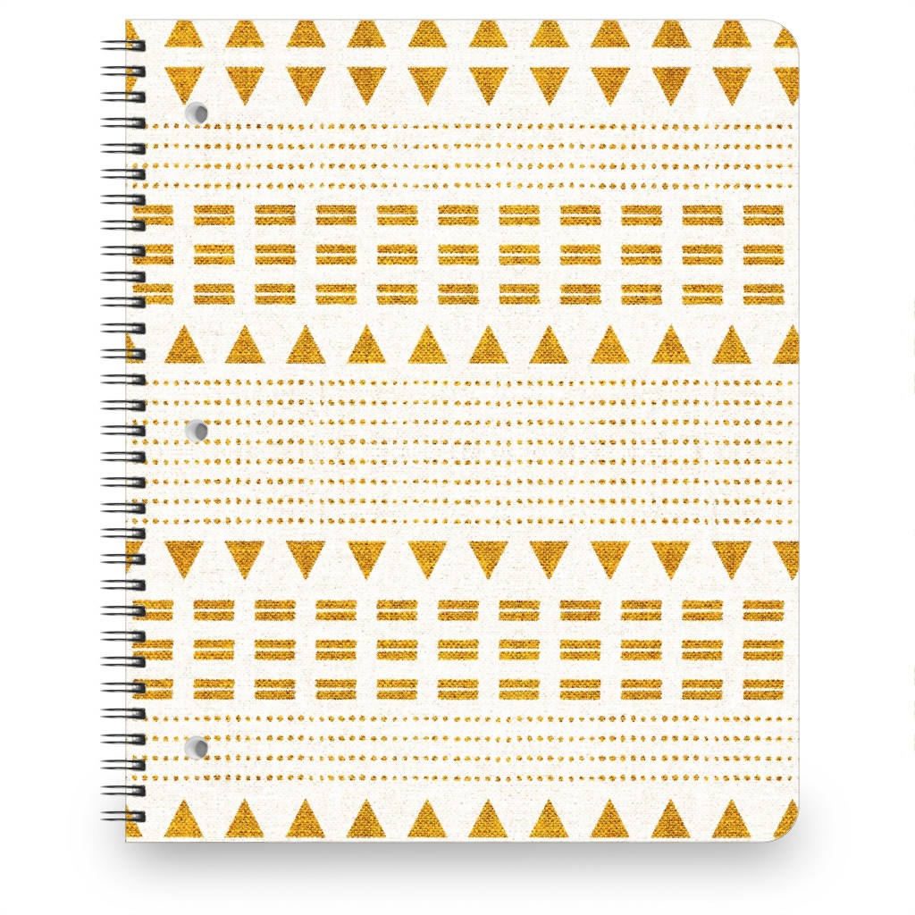 North Boho Stripe - Yellow Notebook, 8.5x11, Yellow, Classic Yellow
