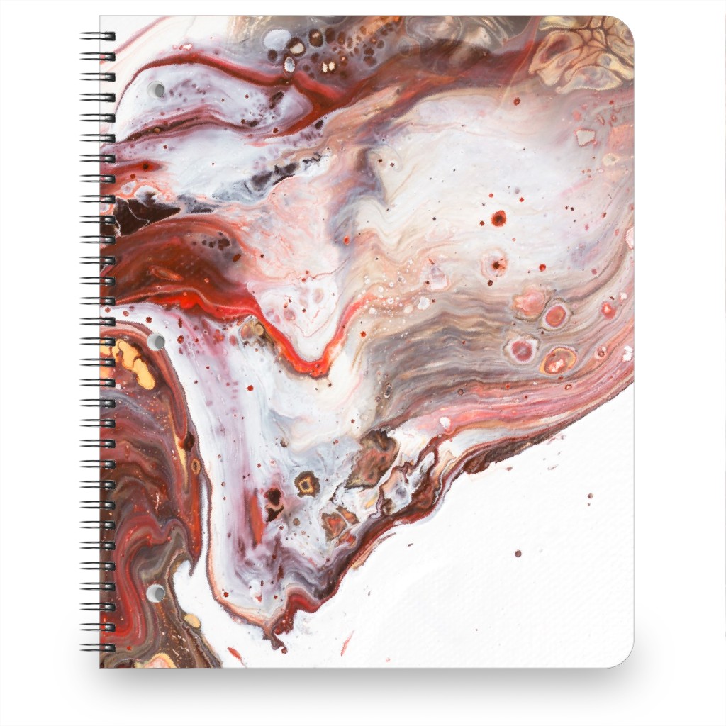 Acrylic Flow Notebook, 8.5x11, Brown, Pebble