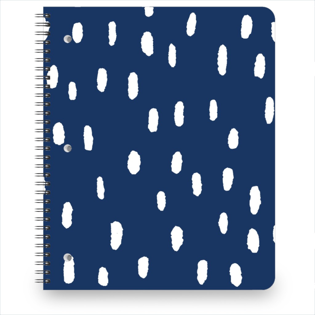 Confetti Dot - Night Notebook, 8.5x11, Blue, True Blue