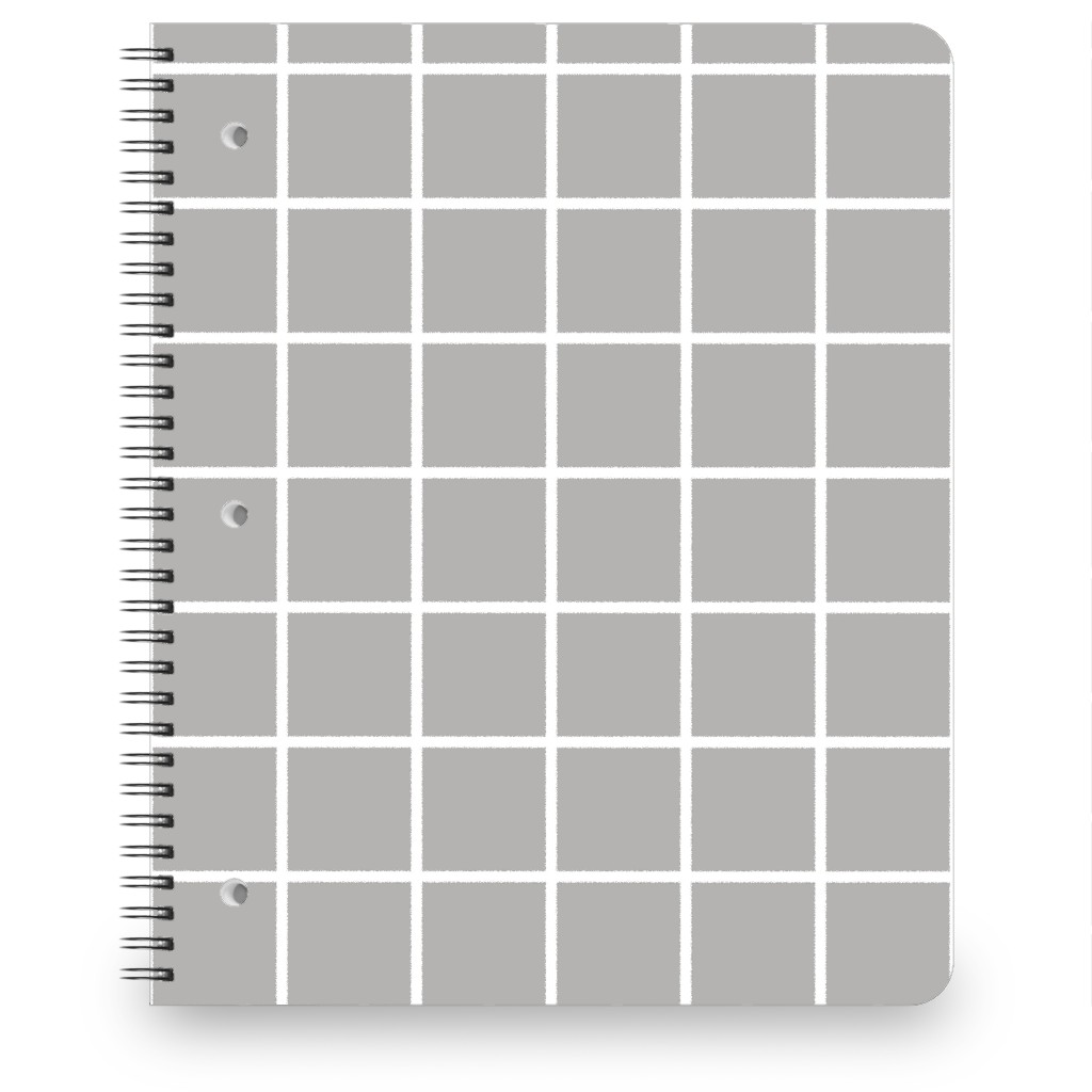 Window Pane Notebook, 8.5x11, Gray