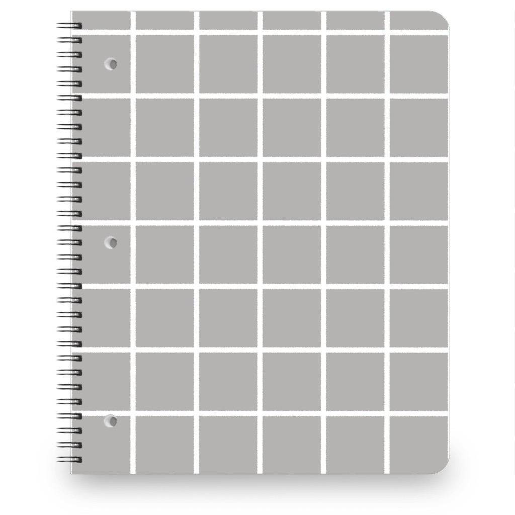Window Pane Notebook, 8.5x11, Gray, Stone