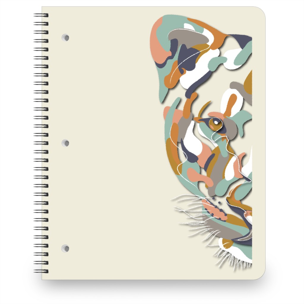 African Lioness Notebook, 8.5x11, Beige