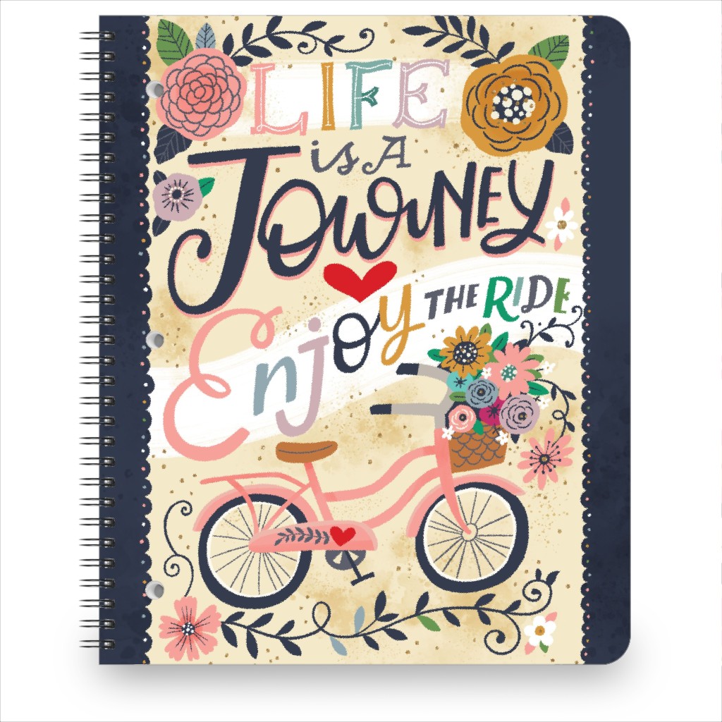 Life's a Journey, Enjoy the Ride Notebook, 8.5x11, Multicolor