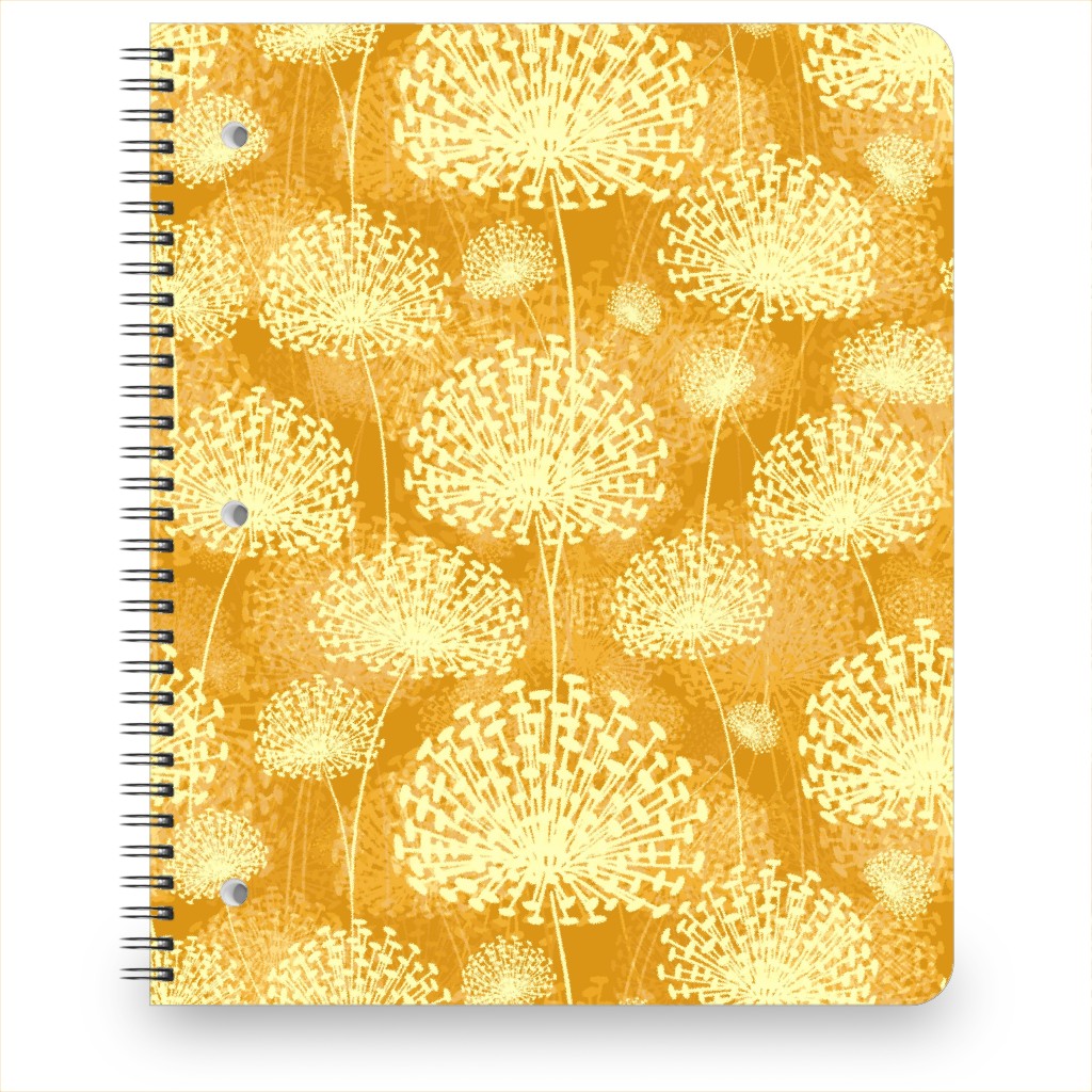 Dandelions Notebook, 8.5x11, Yellow