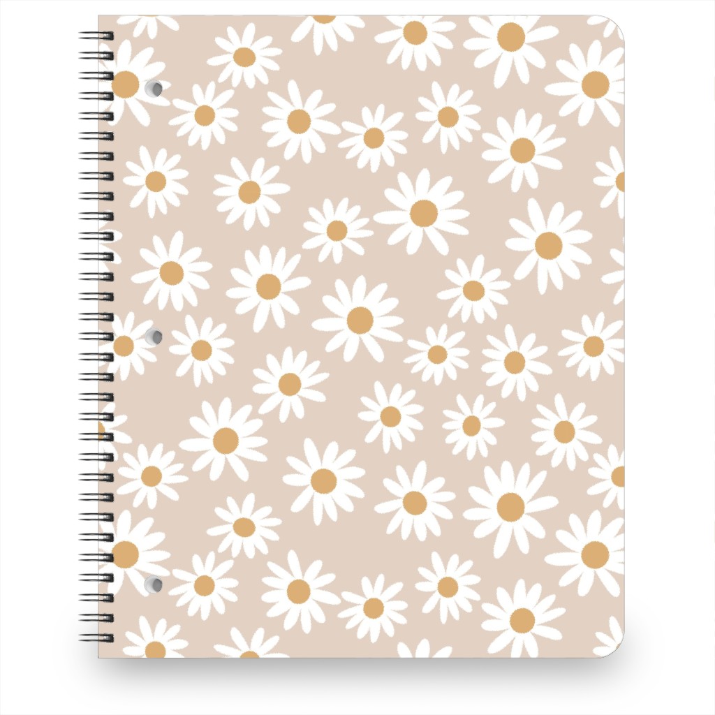 Daisies Notebook, 8.5x11, Pink