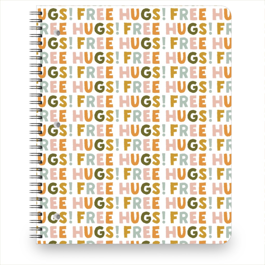 Free Hugs! - Multi Warm Notebook, 8.5x11, Multicolor