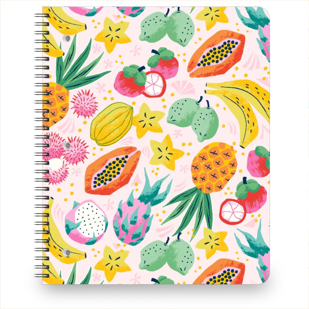 Tropical Fruit - Multi Notebook, 8.5x11, Pink