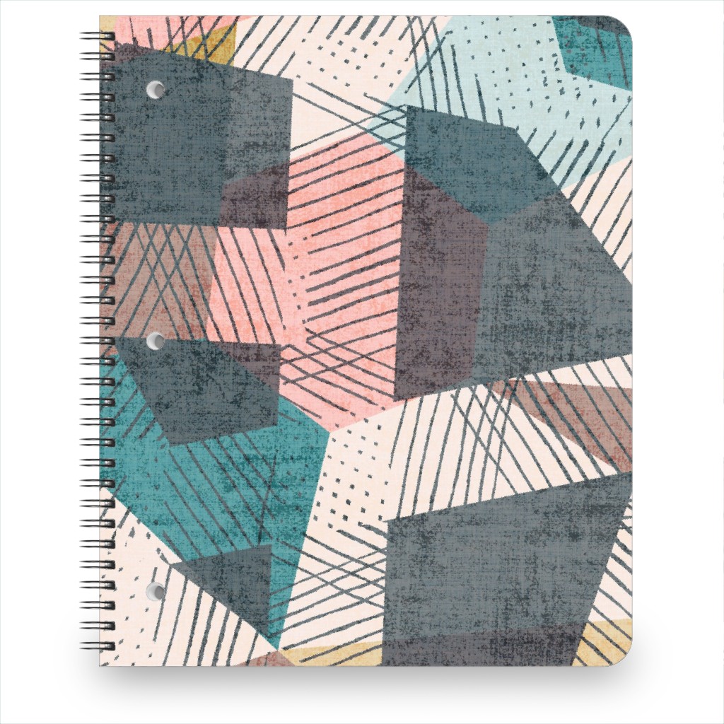 Abstract Geometic - Multi Notebook, 8.5x11, Multicolor