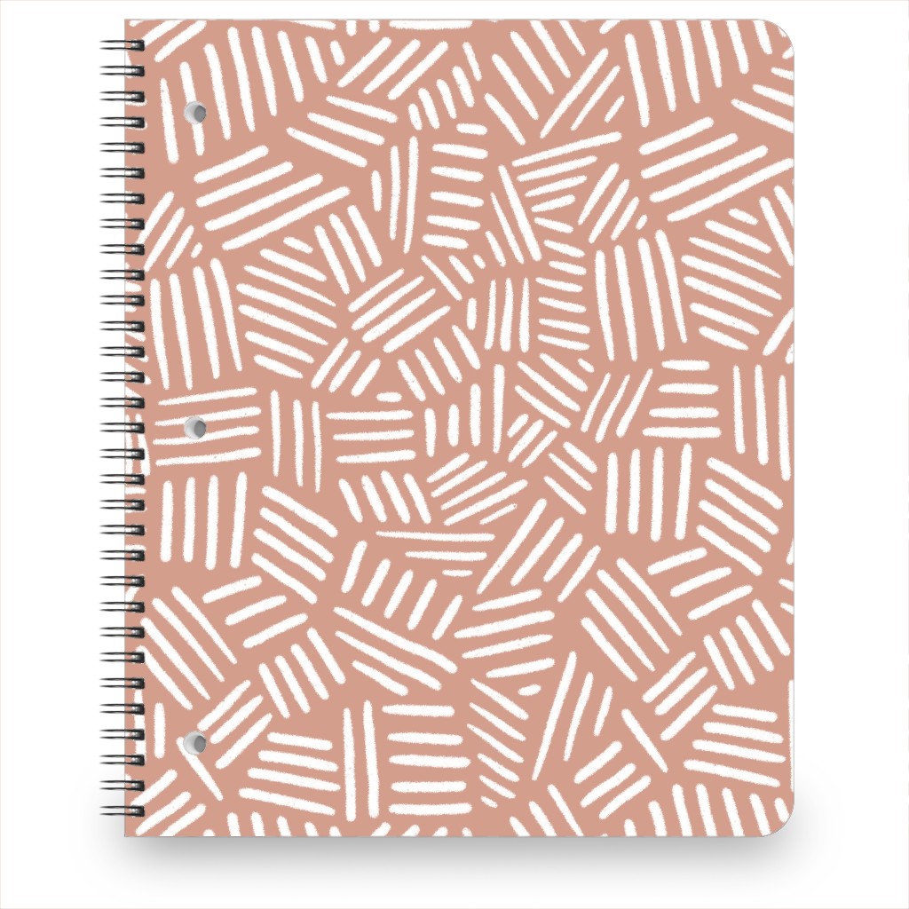 Dashes - Pink Notebook, 8.5x11, Pink
