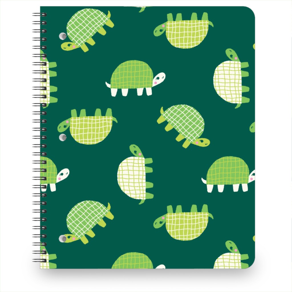 Turtles - Green Notebook, 8.5x11, Green