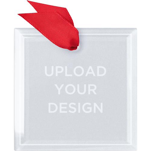 Upload Your Own Design Square Glass Ornament, Multicolor, Square Ornament