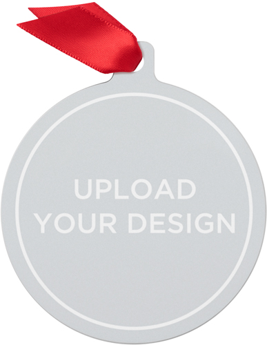 Upload Your Own Design Metal Ornament, Multicolor, Circle