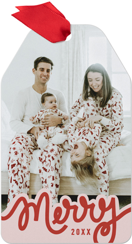 Cherry Merry Metal Ornament, Red, Gift Tag, firecracker