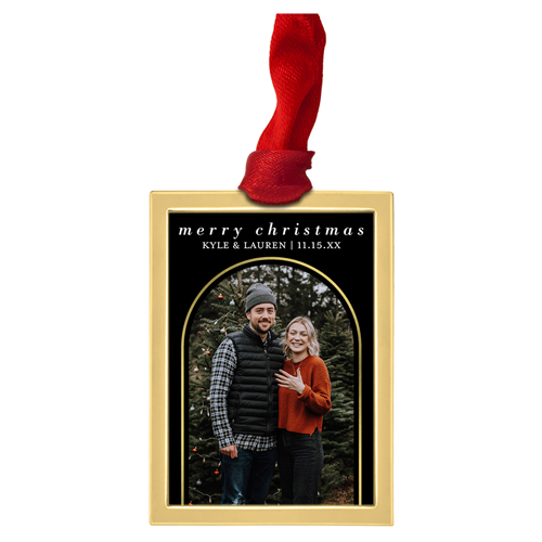 Gold Arch Frame Luxe Frame Ornament, Gold, Black, Rectangle, black