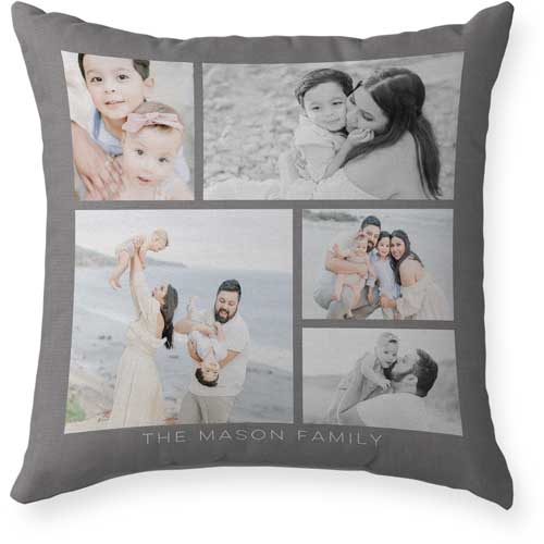 Gallery of Five Outdoor Pillow, 18x18, Double Sided, Multicolor