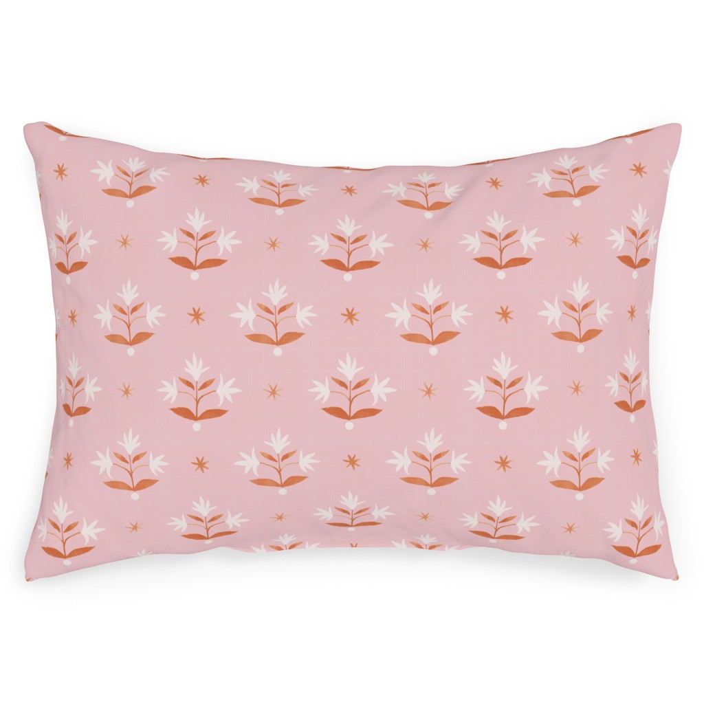 Thistle Stars Pink and Orange Outdoor Pillow Shutterfly