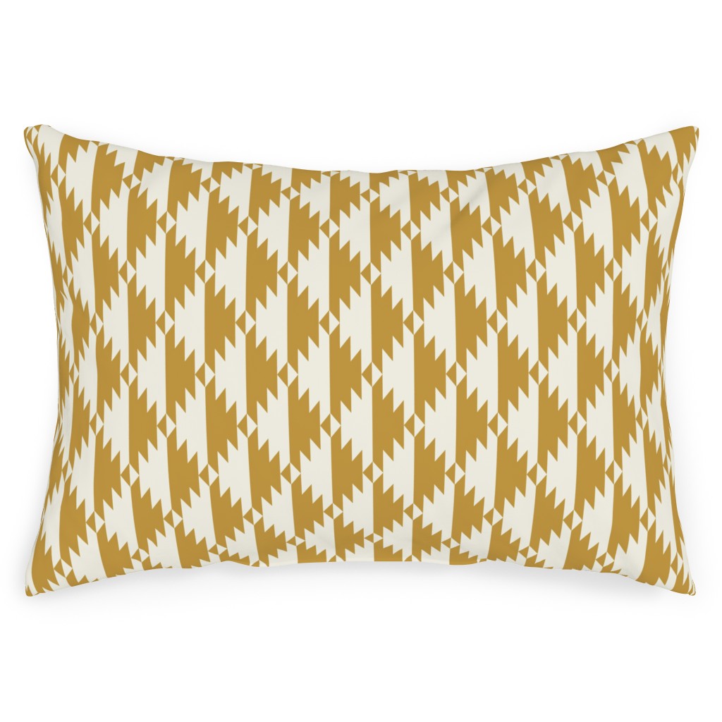 Tribal - Gold Outdoor Pillow, 14x20, Single Sided, Yellow
