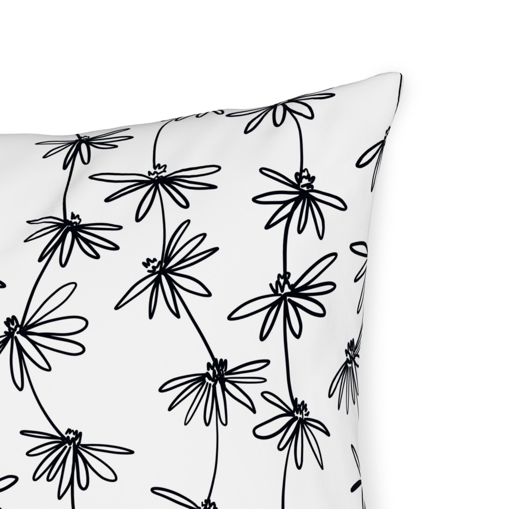 Daisy Chain Black and White Outdoor Pillow Shutterfly