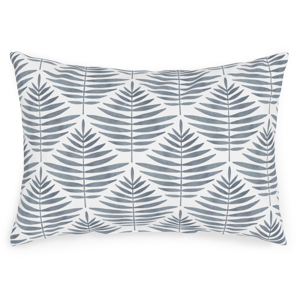 Largo - Gray Outdoor Pillow, 14x20, Double Sided, Gray