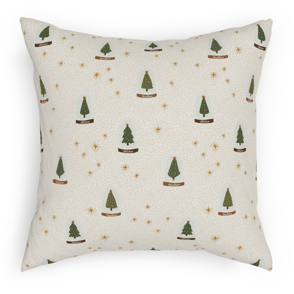 Christmas Tree Snow Globes Outdoor Pillow Shutterfly