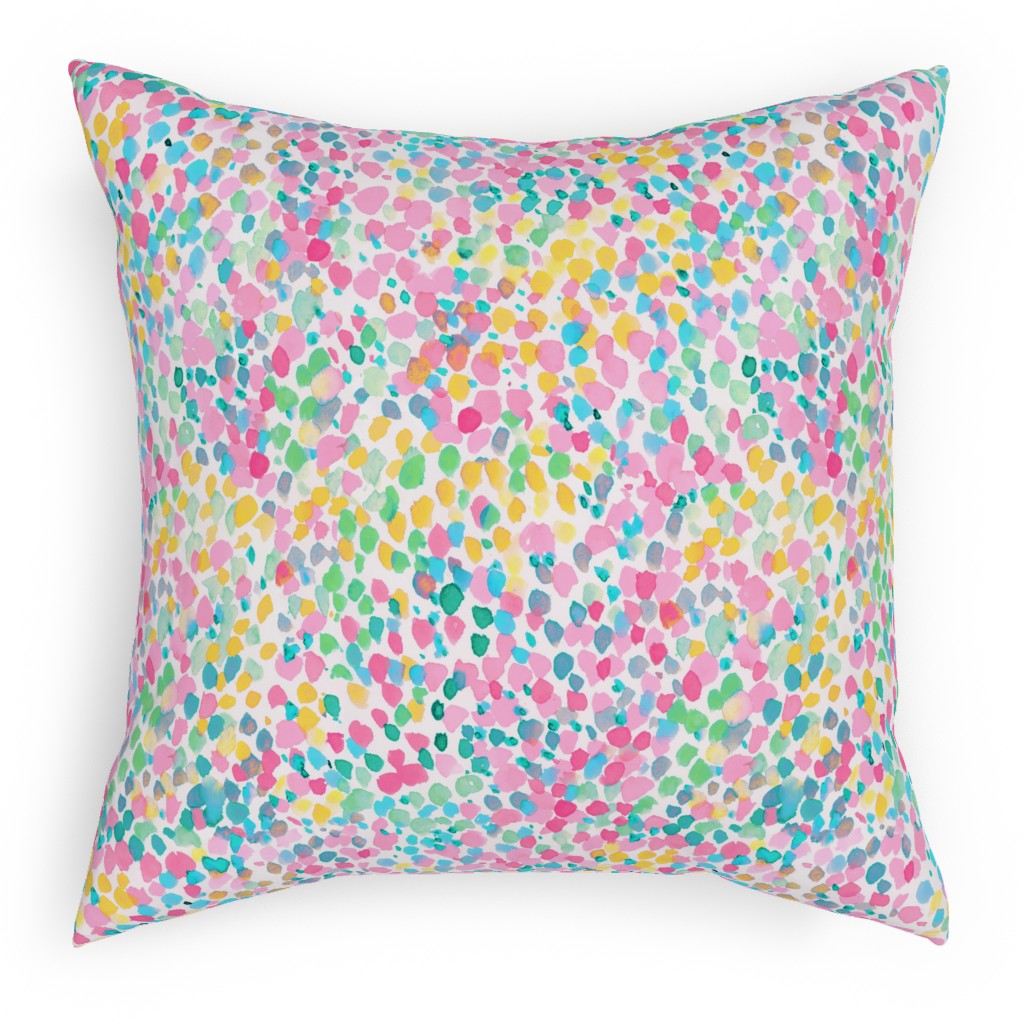 Lighthearted Summer Outdoor Pillow, 18x18, Double Sided, Multicolor