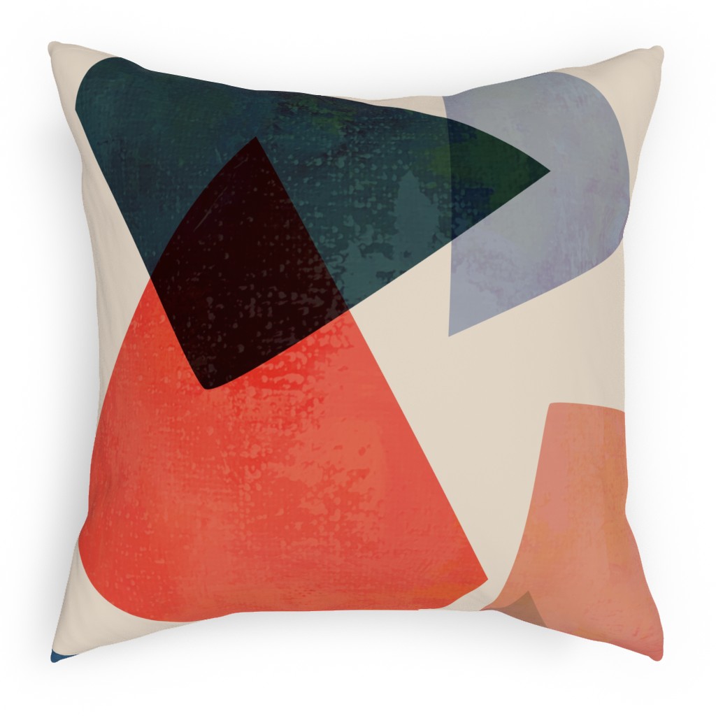 Color Block Outdoor Pillow, 18x18, Double Sided, Multicolor