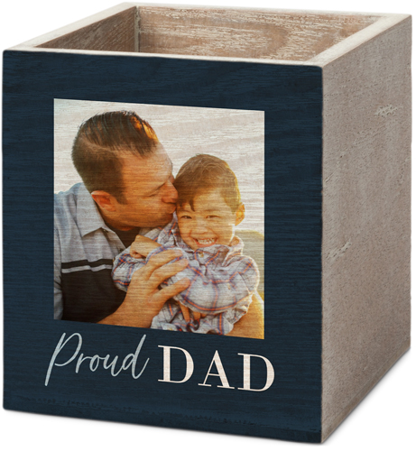 Proud Dad Pen and Pencil Holder, Pen and Pencil Holder, Blue
