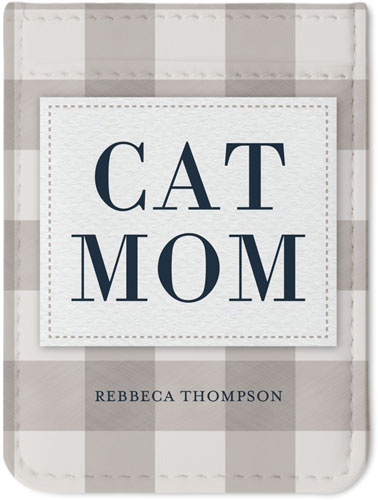 Best in Show Buffalo Plaid Phone Card Holder, Beige, rye