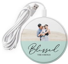 blessed script wireless phone charger