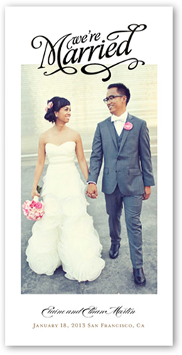 Our Big News Wedding Announcement, White, Signature Smooth Cardstock, Square, White