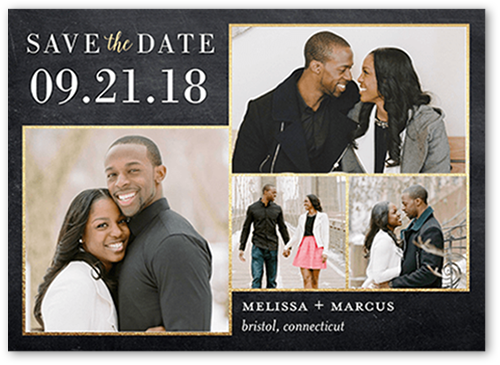 Found Each Other Save The Date, Grey, 5x7 Flat, Luxe Double-Thick Cardstock, Square, Charcoal