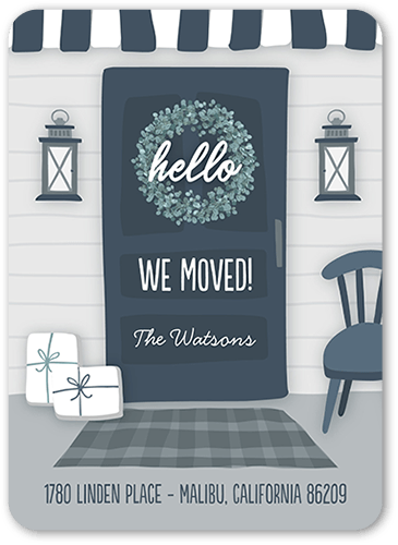 Flat New Address Announcement Cards