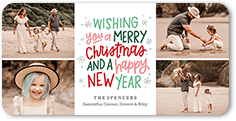 playful wishes christmas card