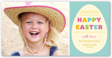 colorful egg easter card 4x8 photo